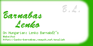barnabas lenko business card